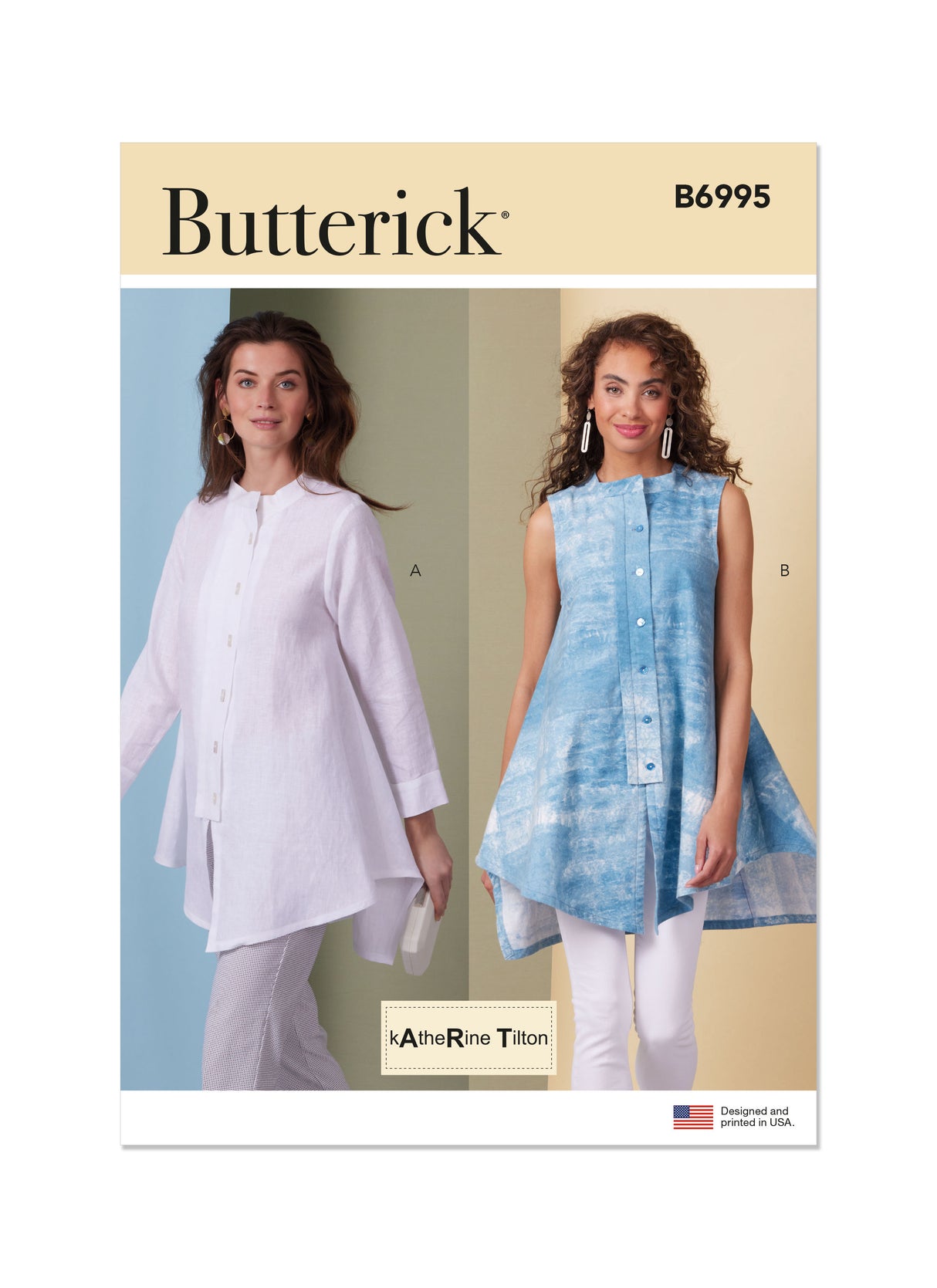 Patron Butterick n°6995 - Tunique femme avec ourlet asymétrique