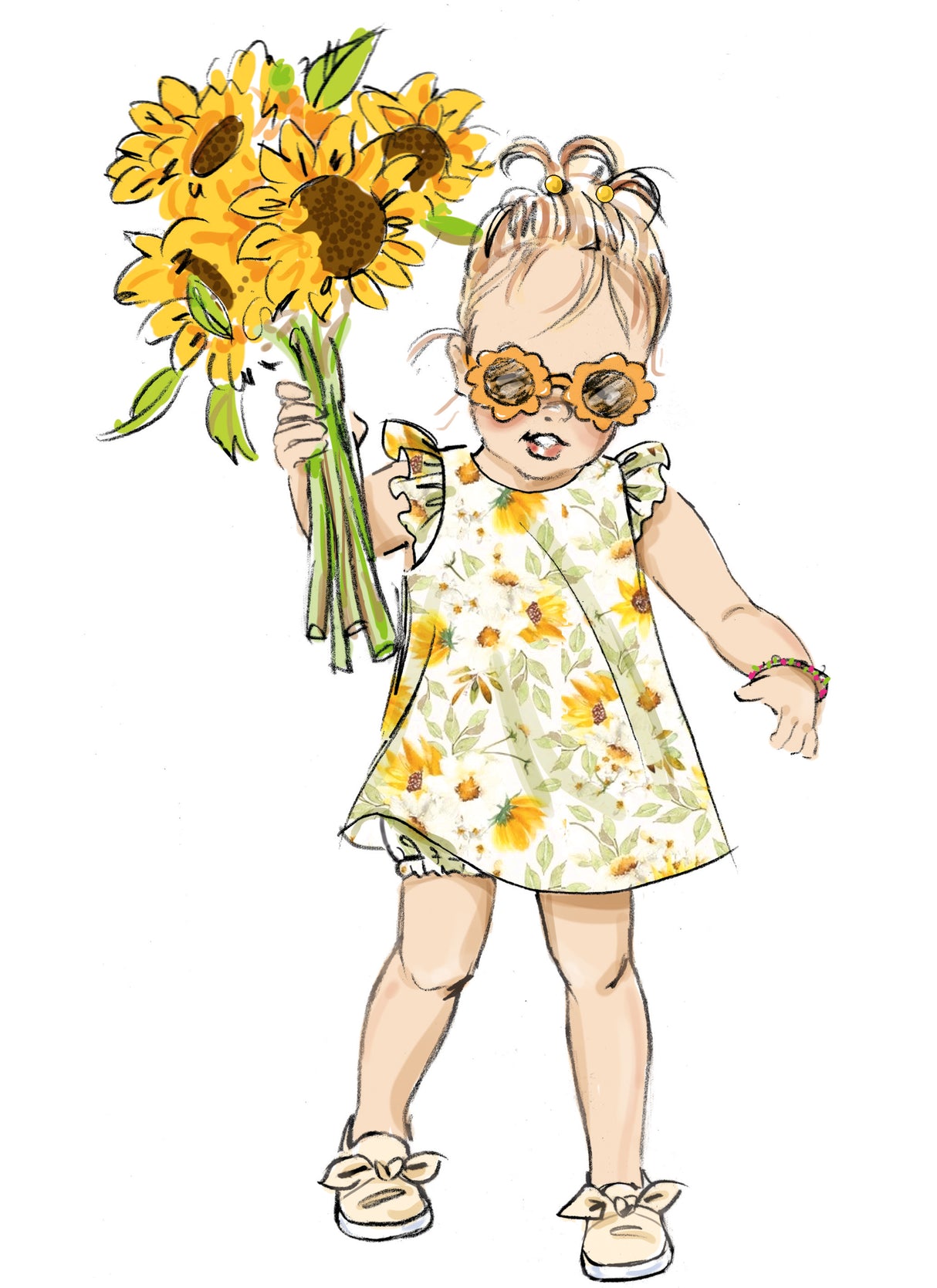 Patron Butterick n°7003 - Robes et culottes pour tout-petits