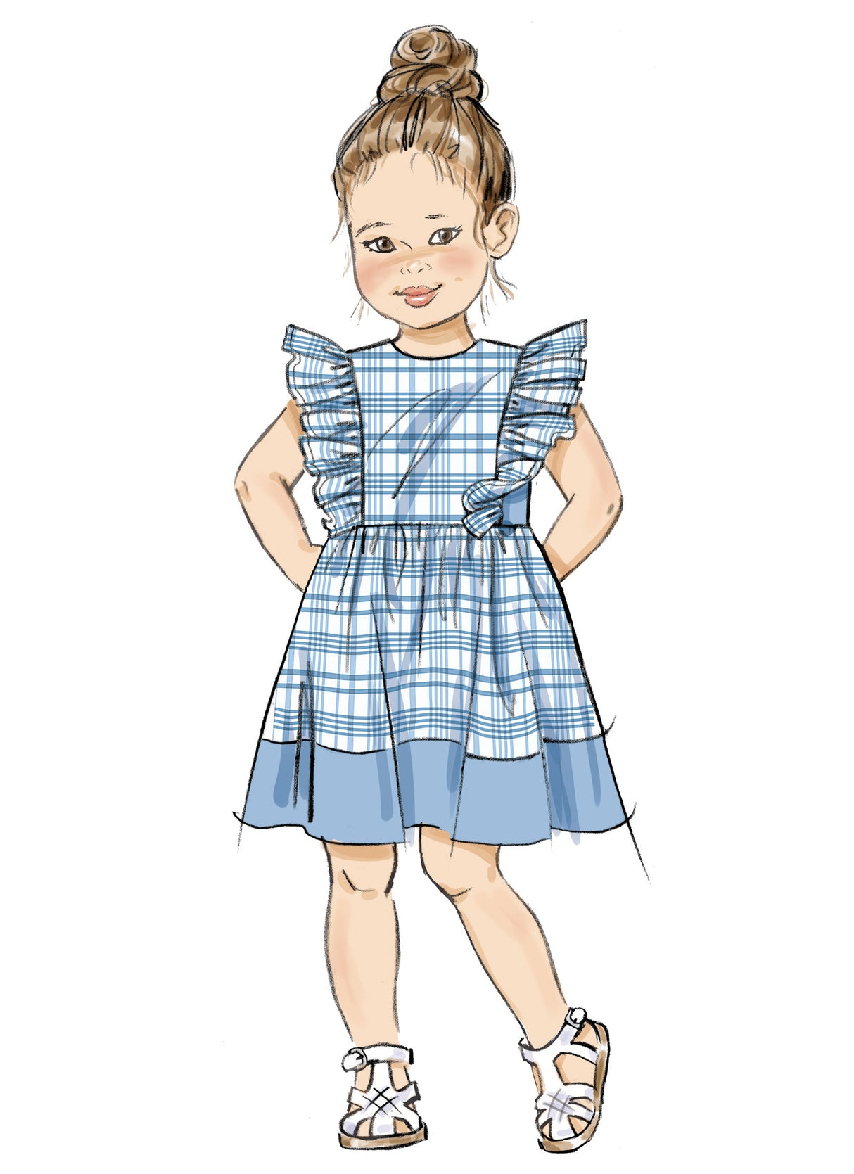Patron Butterick n°7004 - Robes, haut, shorts et pantalons pour enfants
