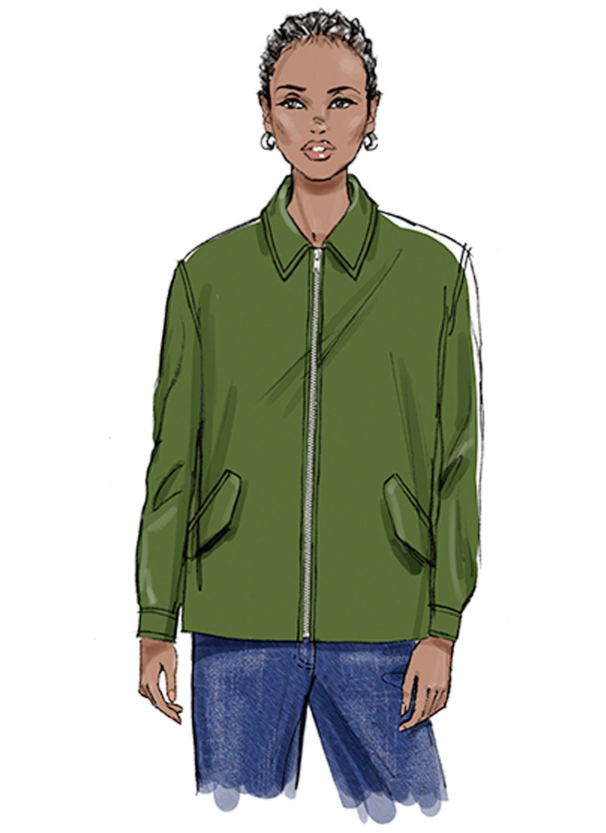 Patron Butterick n°7008 – Veste bomber ample