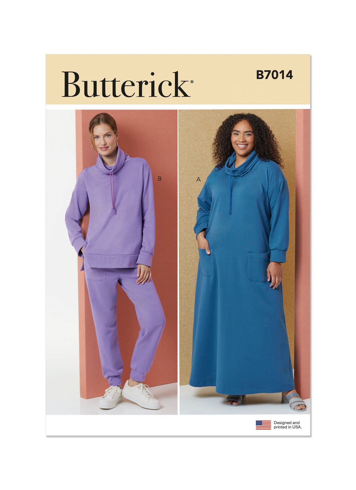 Patron Butterick n°7014 – Robe, haut et pantalon de détente