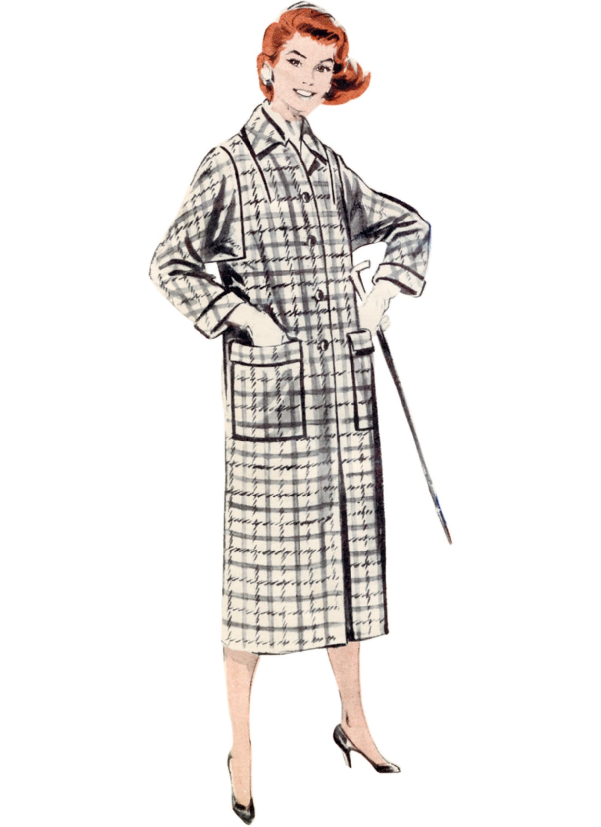 Patron Butterick n°7020 – Manteau vintage des années 1950