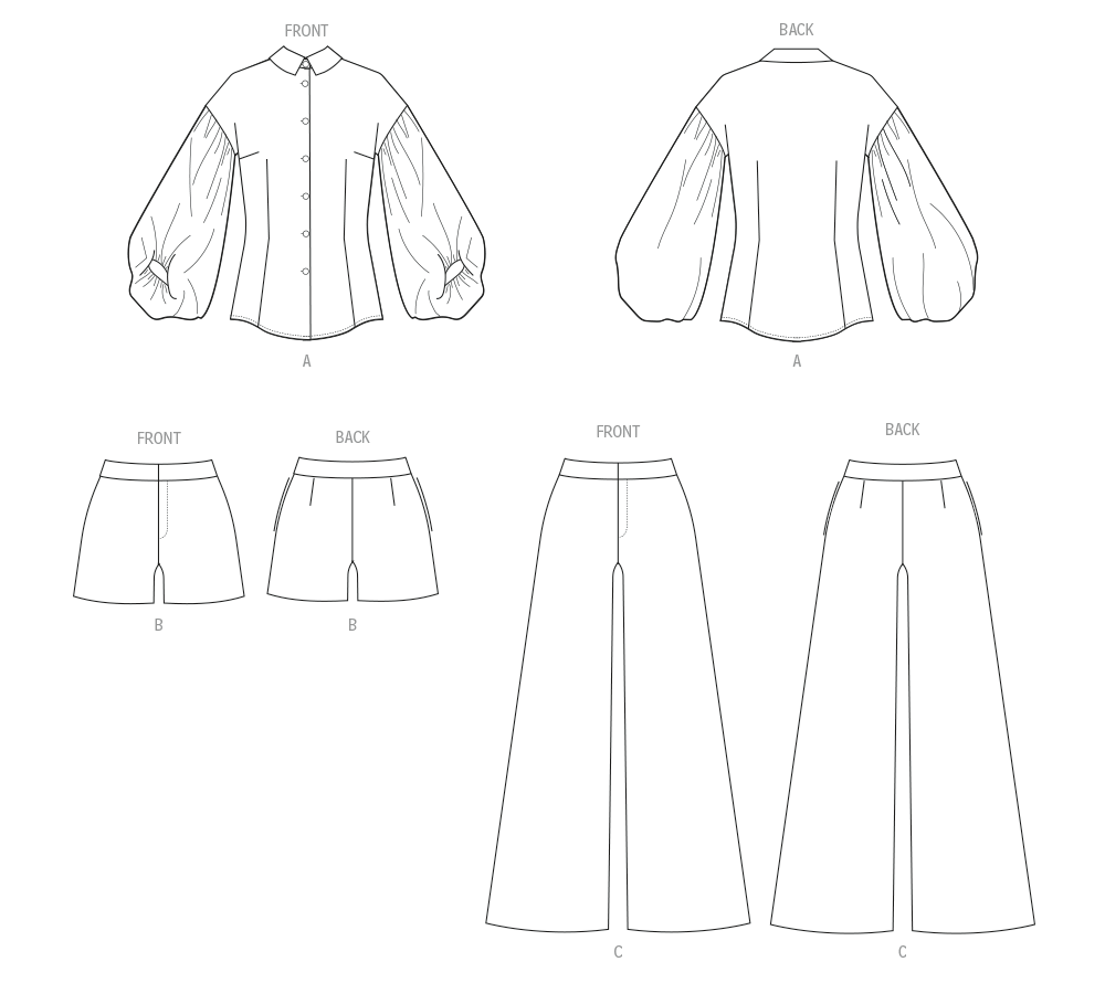 Patron Butterick n°7045 – Ensemble top & bas