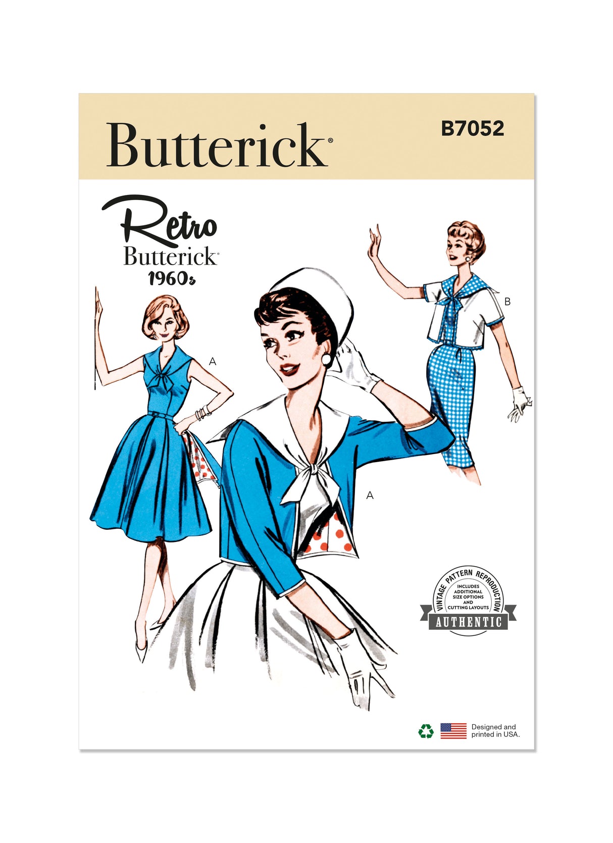Patron Butterick n°7052 – Robe et veste vintage