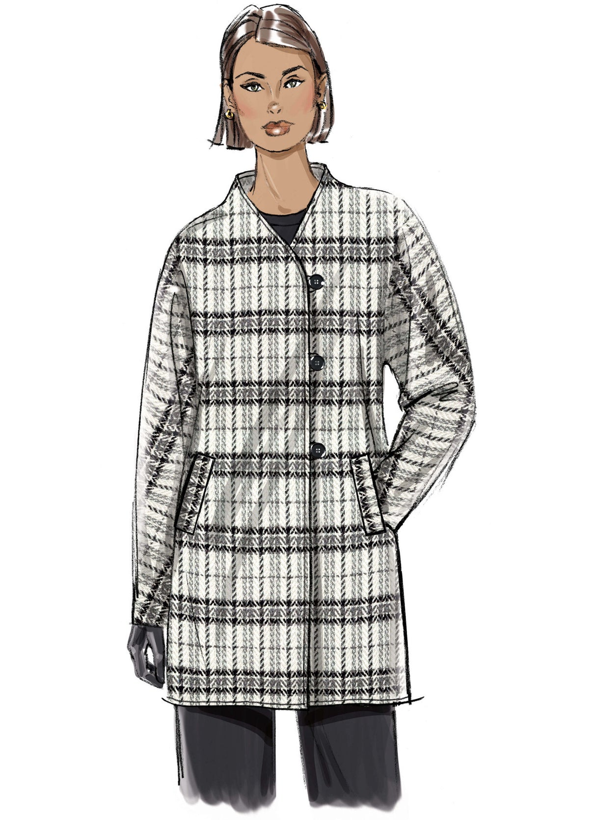 Patron Butterick n°7058 – Veste ample à manches dolman