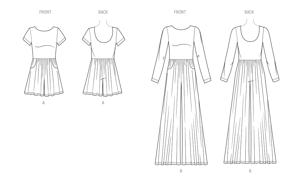 Patron Butterick n°7064 – Combinaison en maille enfant et femme
