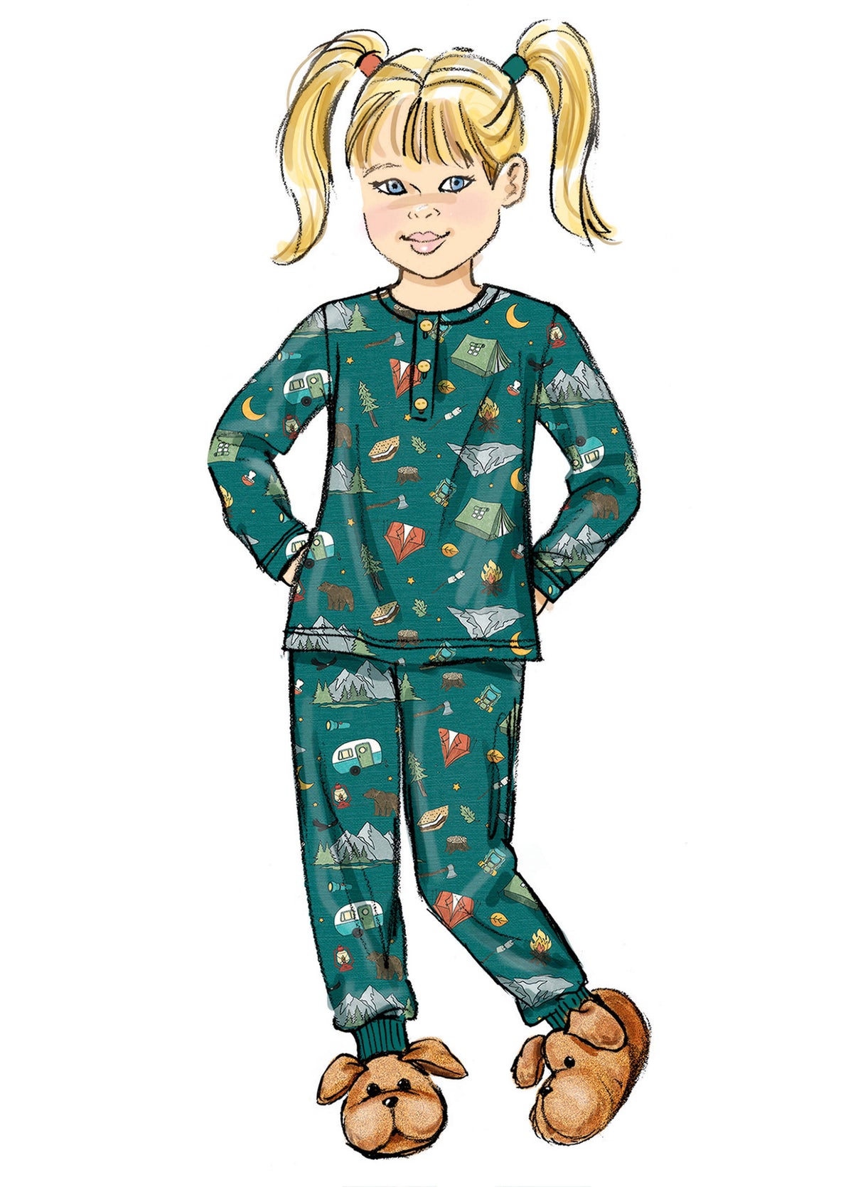 Patron Butterick n°7065 – Pyjamas assortis pour toute la famille
