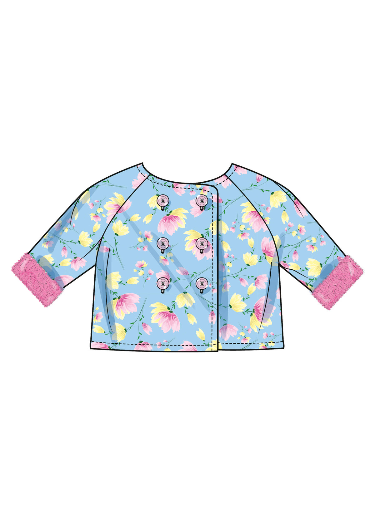 Patron Butterick n°7066 – Veste à capuche et legging pour bébé