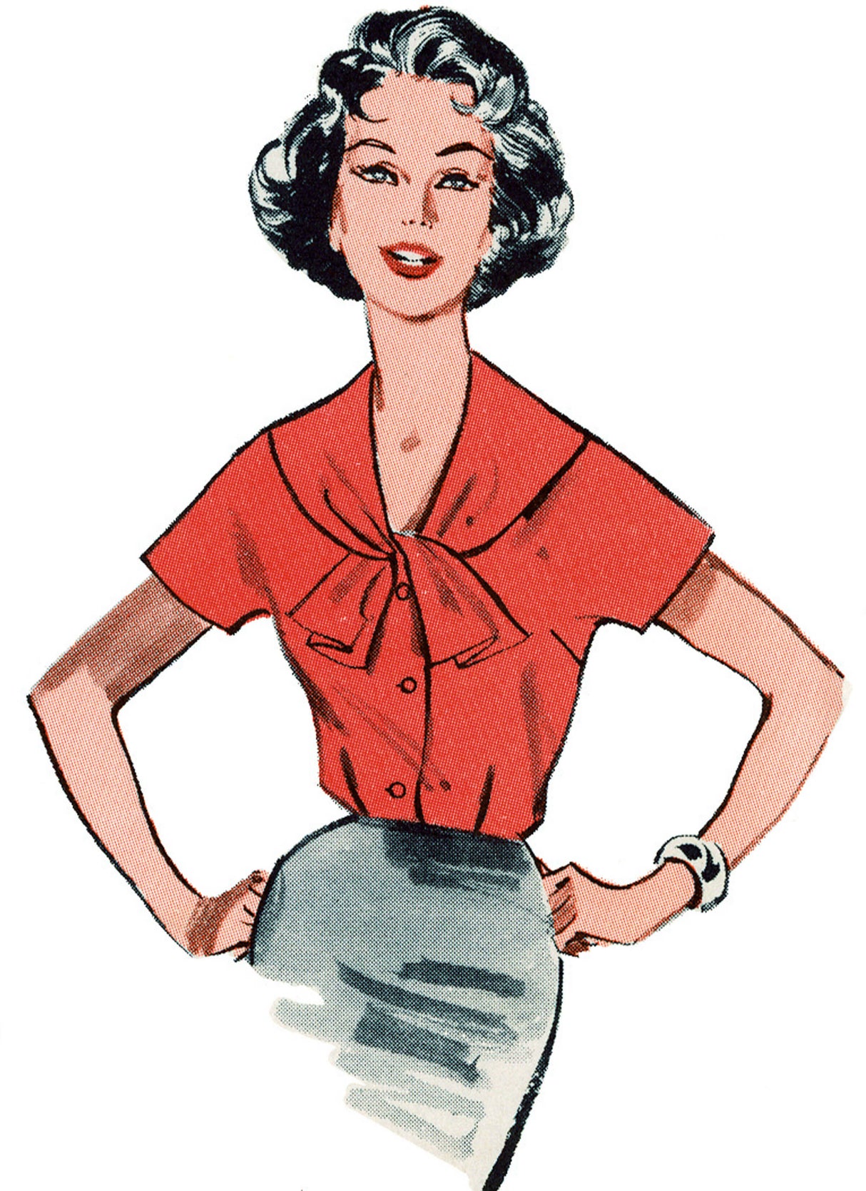 Patron Butterick n°7071 – Blouse vintage années 1960 à quatre encolures
