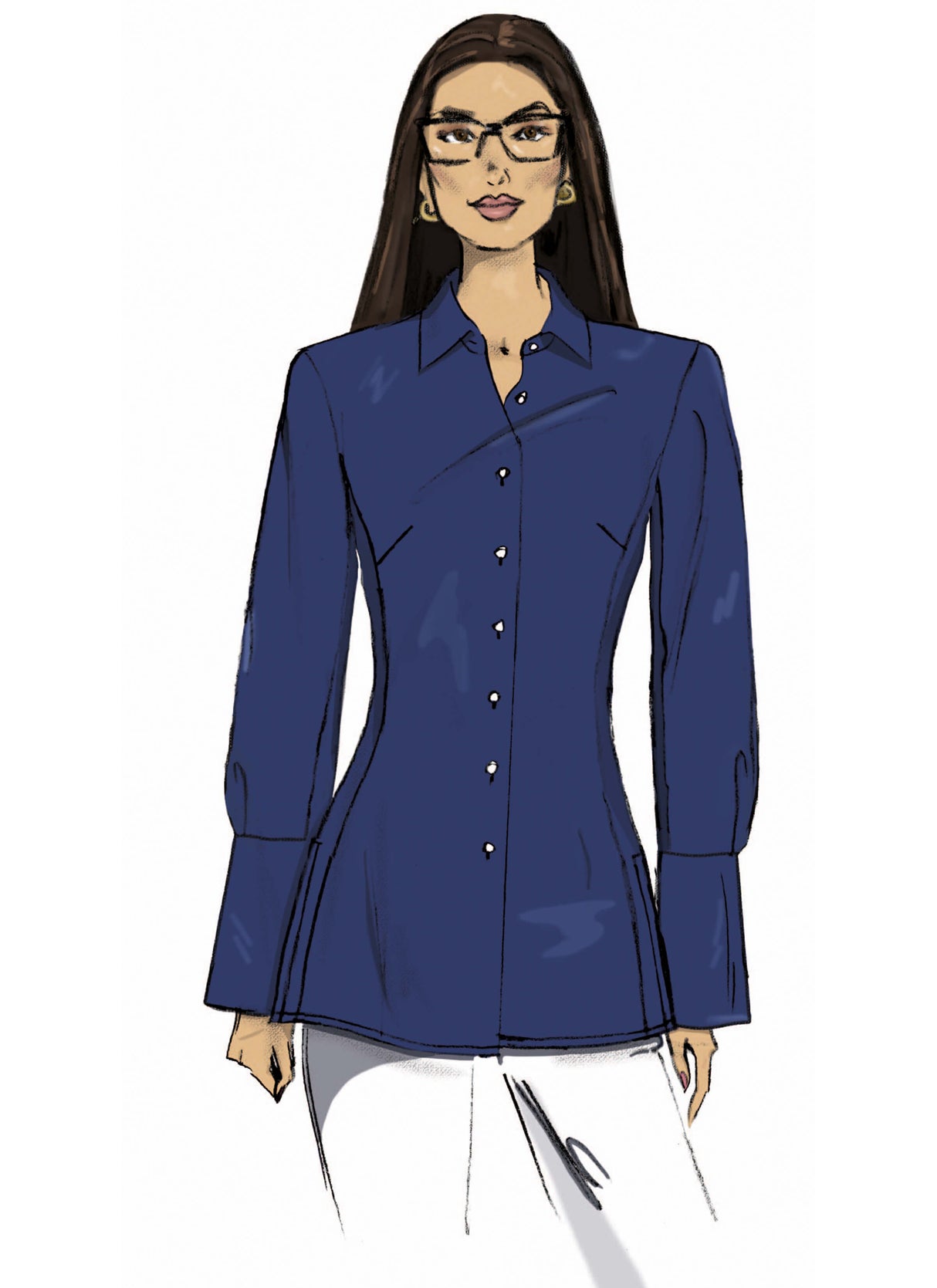Patron Butterick n°7078 – Chemise cintrée en deux longueurs