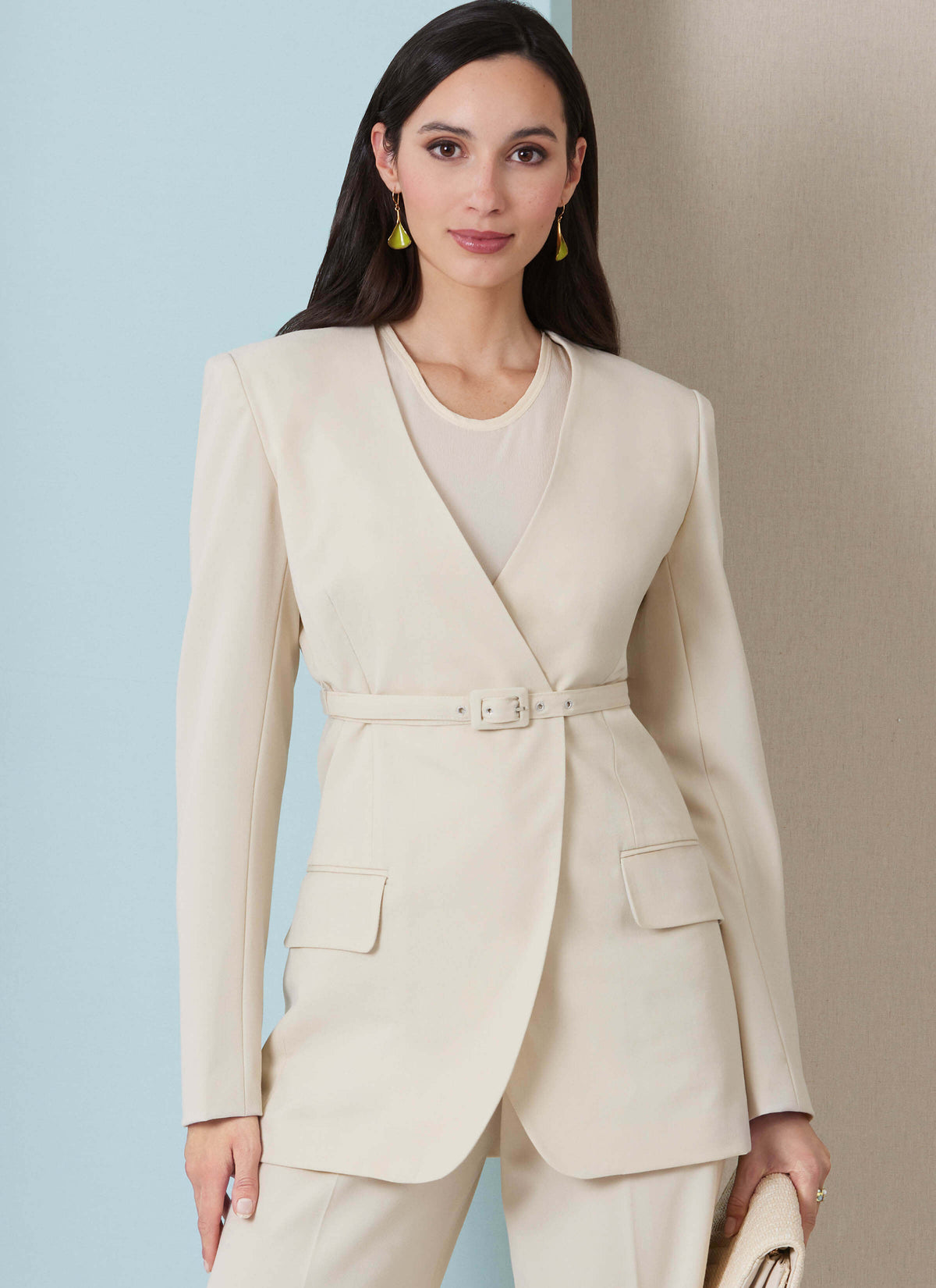 Patron Butterick n°7081 – Veste ceinturée et pantalon large