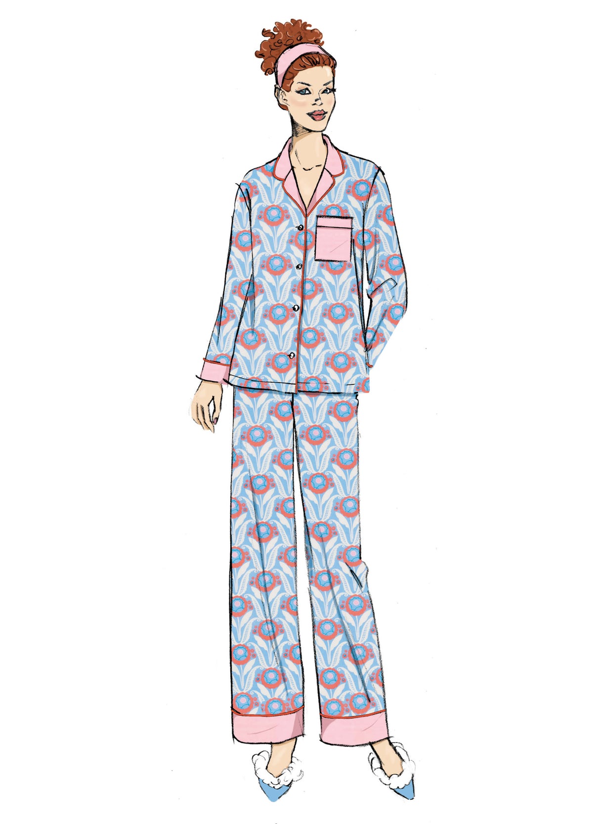 Patron Butterick n°7083 – Pyjama chemise, pantalon et short