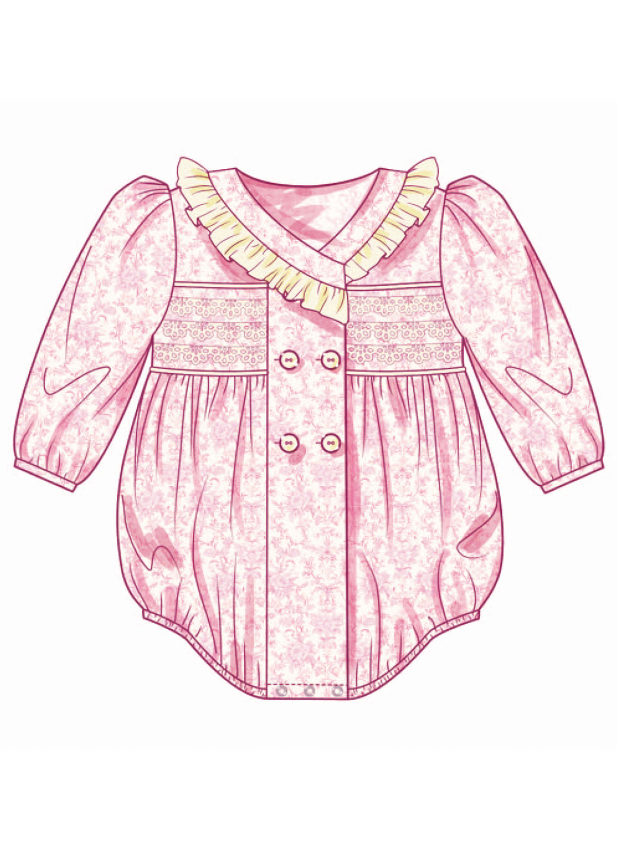 Patron Butterick n°7085 – Grenouillère et bonnet pour bébé