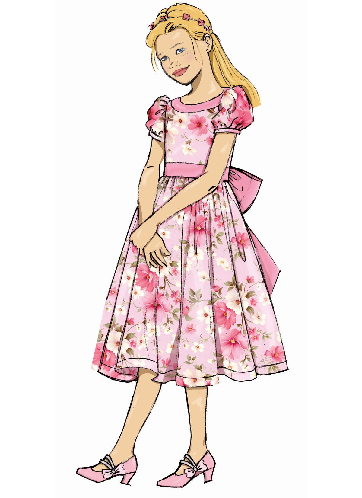 Patron Butterick n°7089 – Robe de cérémonie pour fille