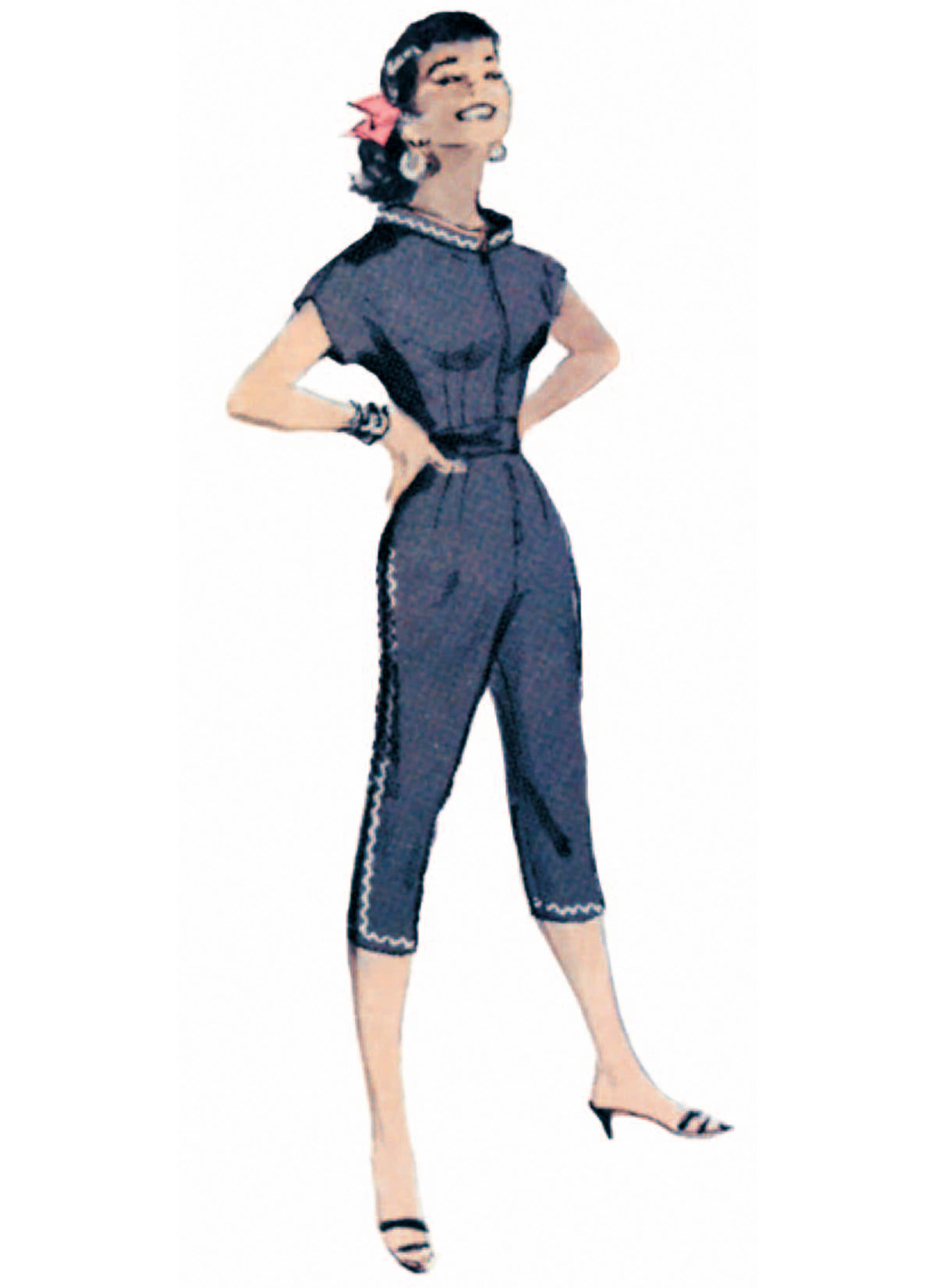 Patron Butterick n°7090 – Combinaison et jupe-culotte vintage années 1950