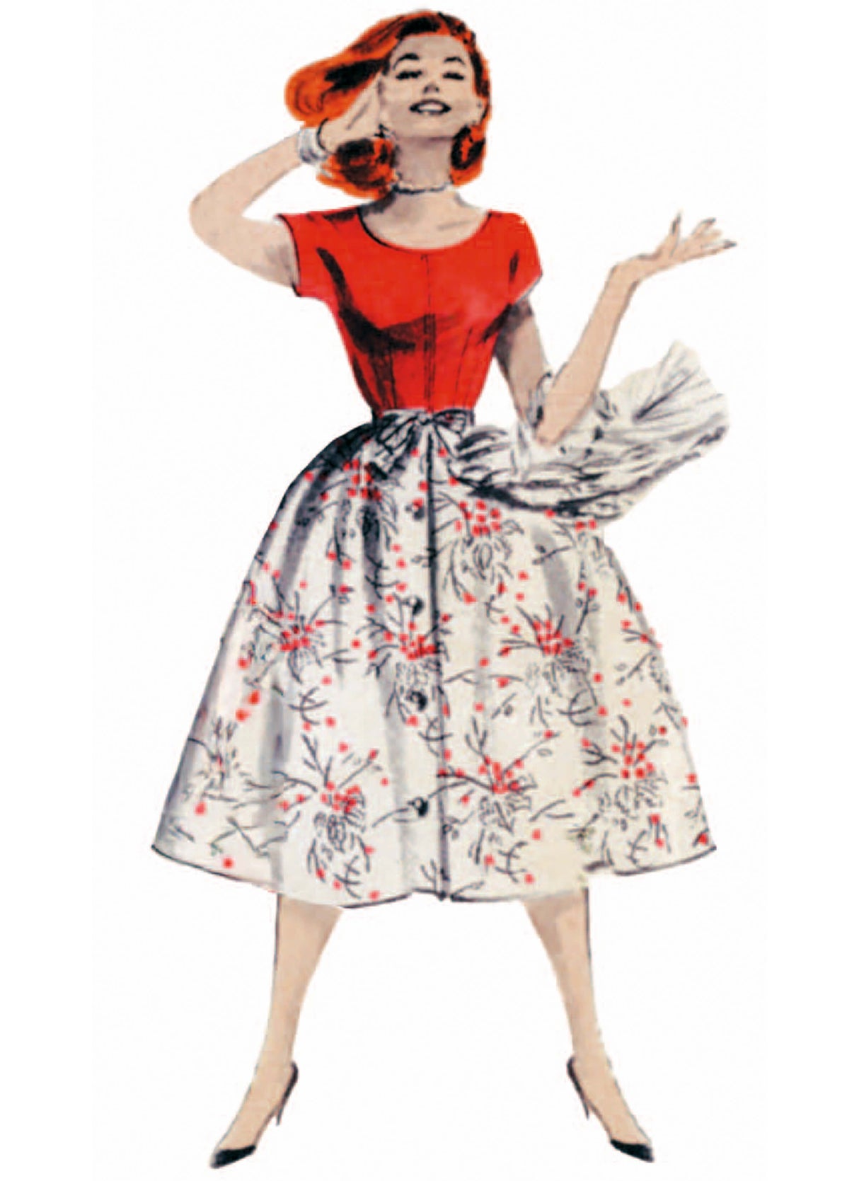 Patron Butterick n°7090 – Combinaison et jupe-culotte vintage années 1950