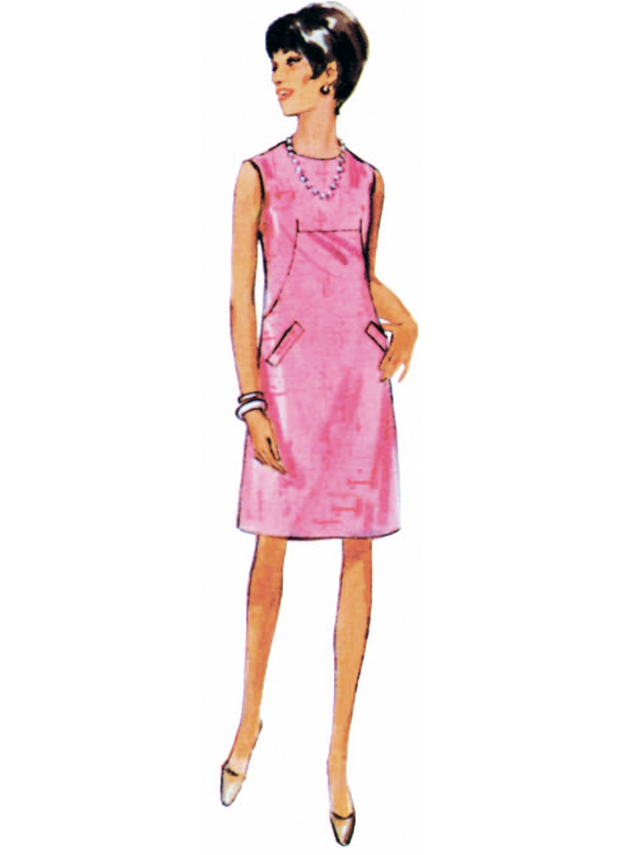 Patron Butterick n°7091 – Robe vintage années 1960