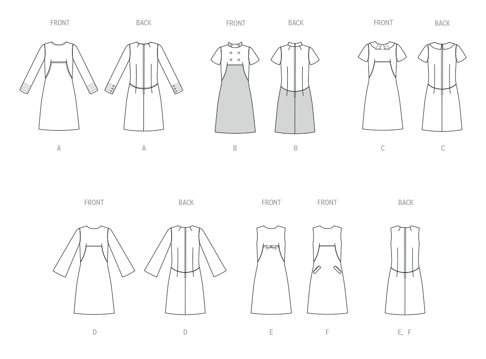 Patron Butterick n°7091 – Robe vintage années 1960