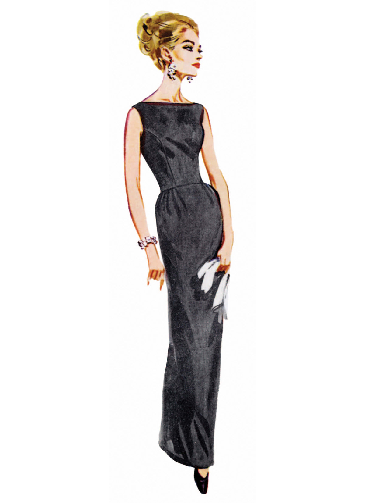 Patron Butterick n°7092 – Robes de soirée vintage années 1960