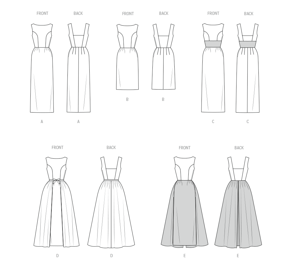 Patron Butterick n°7092 – Robes de soirée vintage années 1960