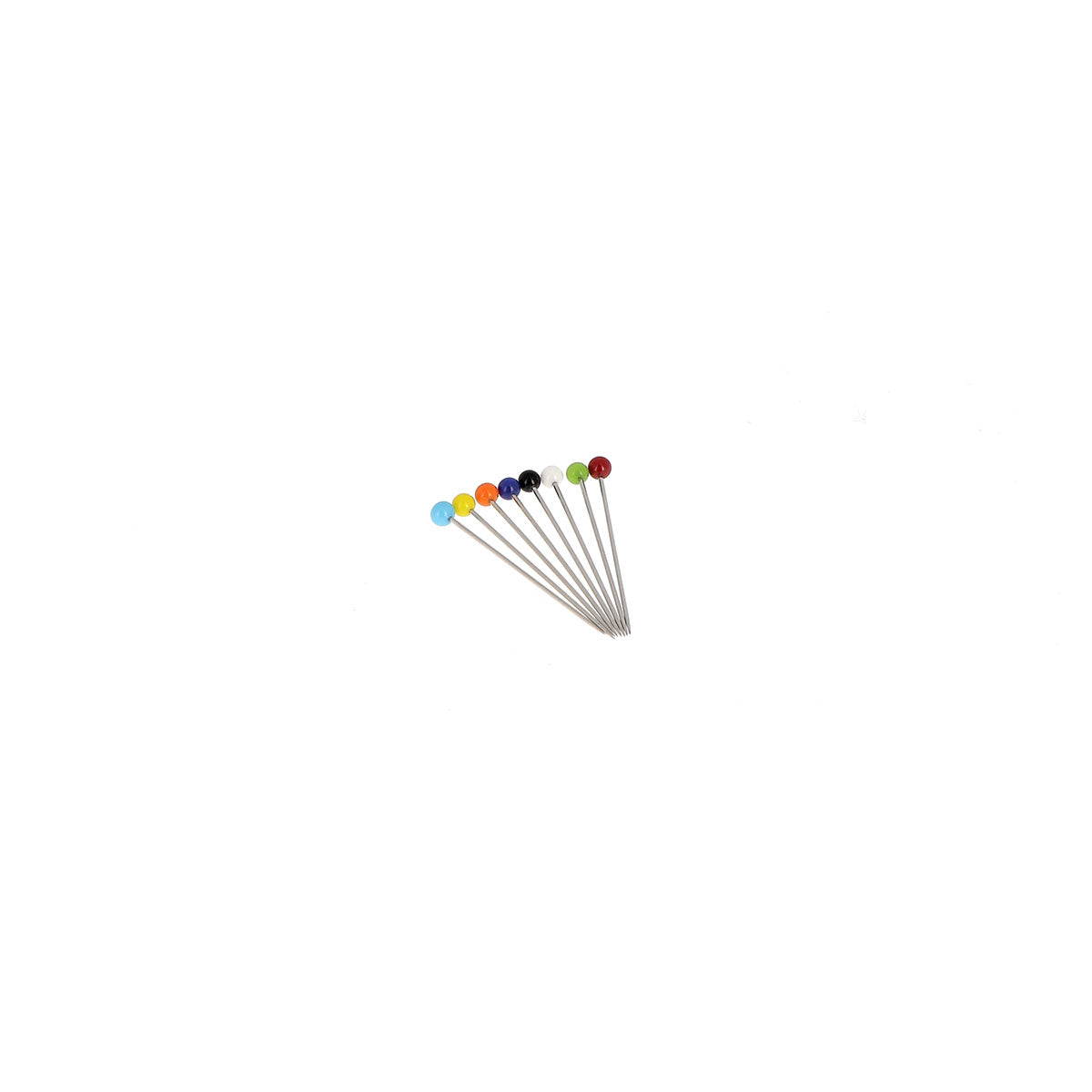 Épingles Bohin à tête de verre M7 - Assortiment de couleurs