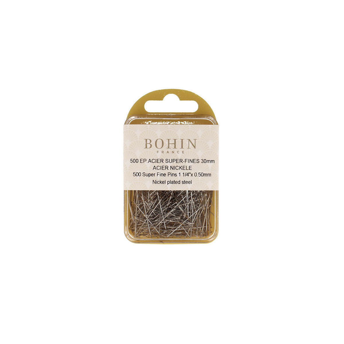 Épingles super fines Couturex n°4-30mm Bohin boîte de 500