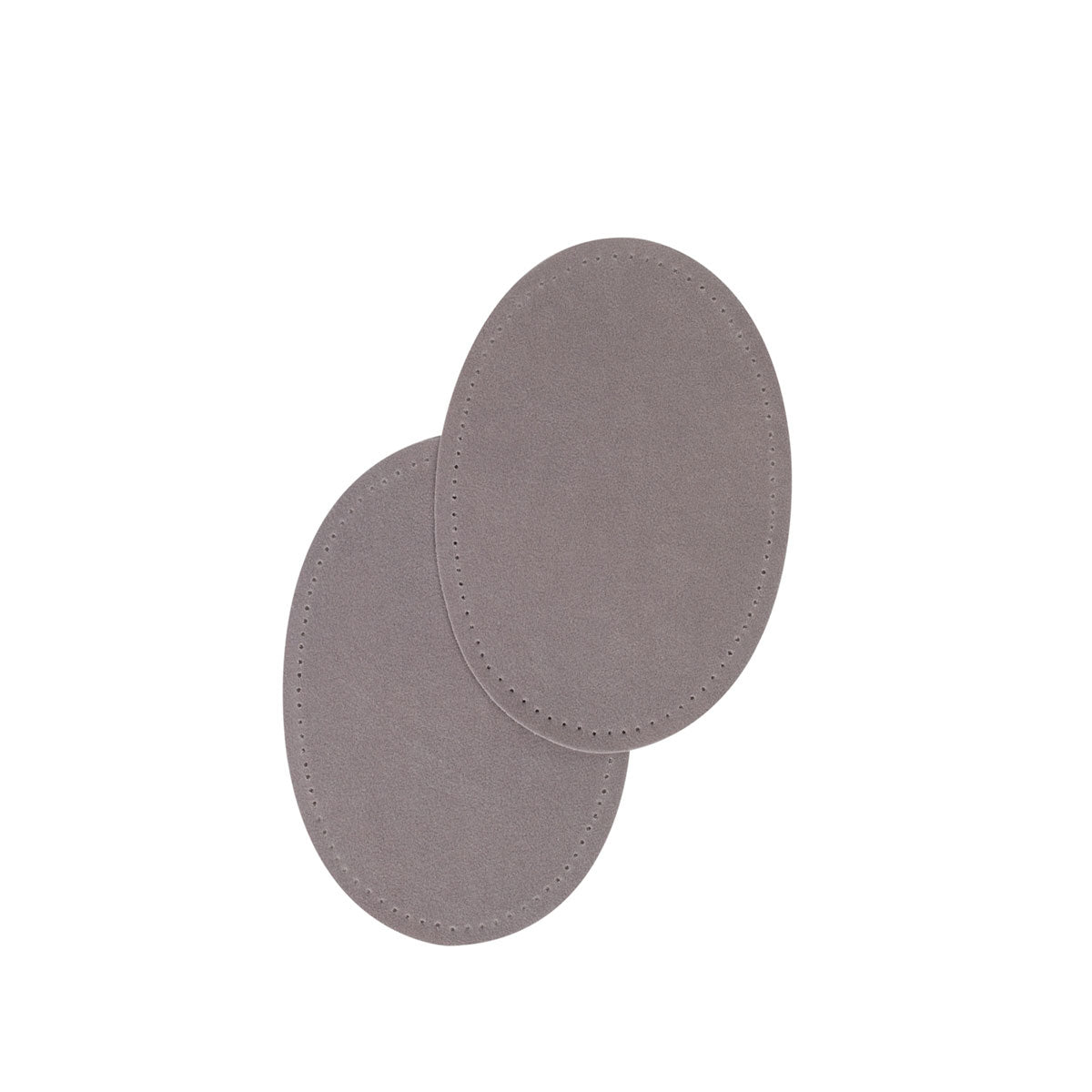 Coudières/Genouillères thermocollantes en suédine gris clair BOHIN – 9,5 x 14 cm