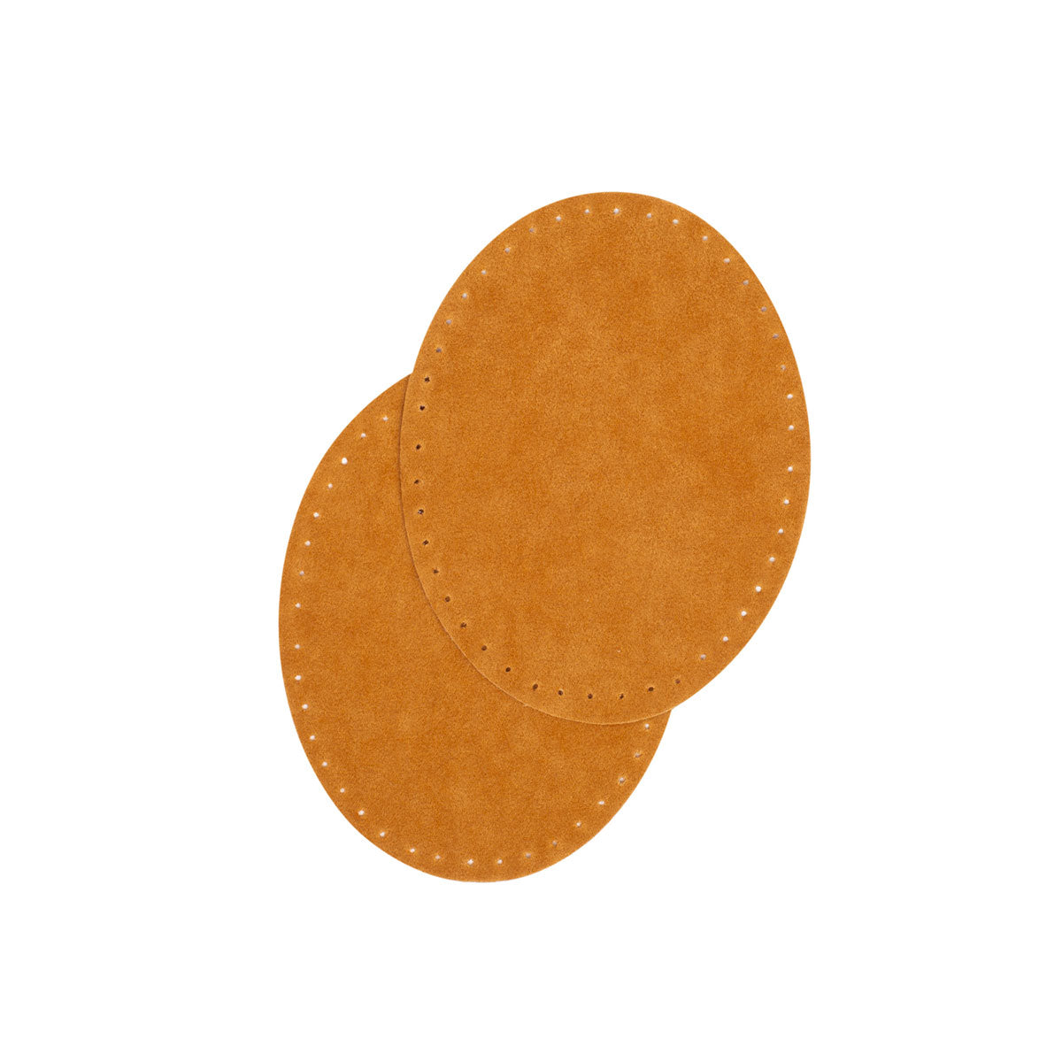 Coudières/Genouillères thermocollantes en suédine caramel BOHIN – 10 x 15 cm
