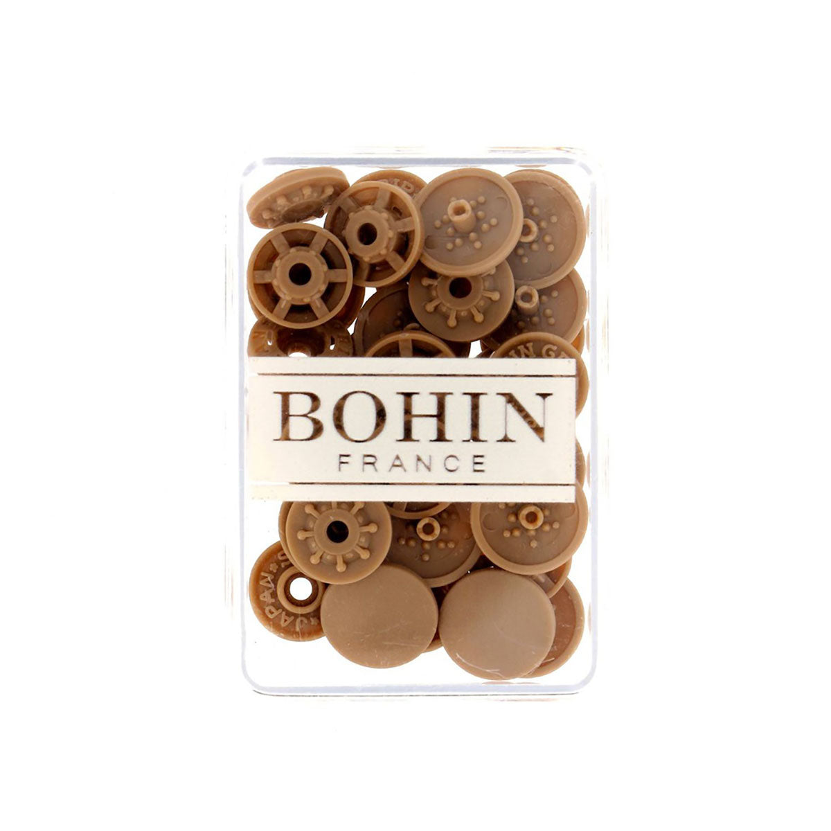 Pressions magiques 13 mm marron clair Bohin