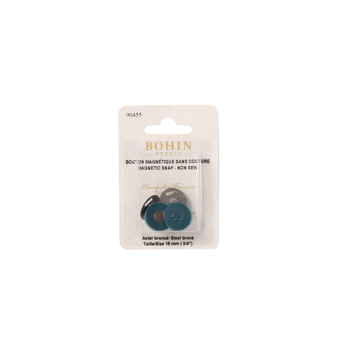 Fermoir magnétique sans couture BOHIN 18 mm – Finition bronze