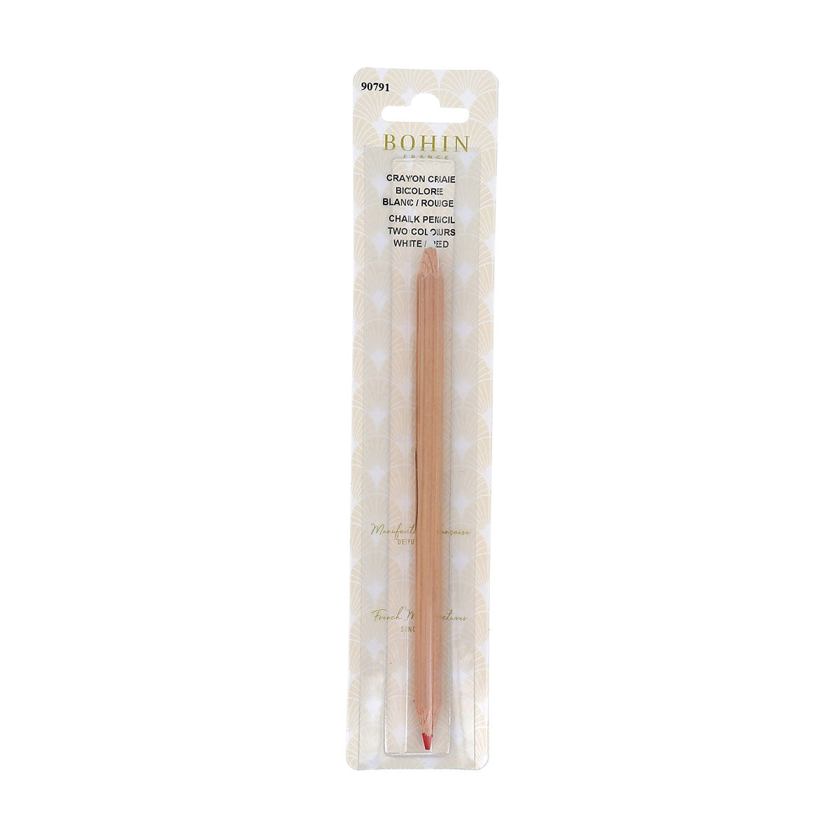 Crayon de craie BOHIN bicolore – Blanc et Rouge