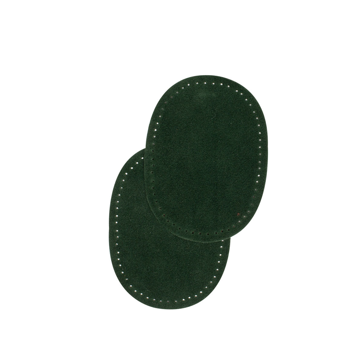 Coudières/Genouillères thermocollantes en suédine vert foncé BOHIN – 9,5 x 14 cm