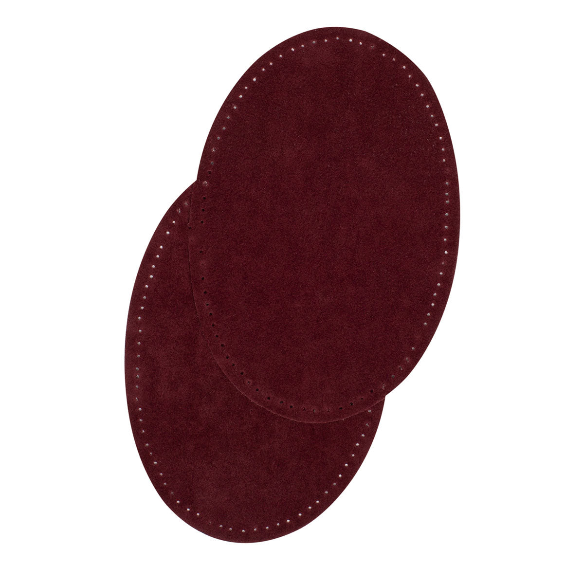 Coudières/Genouillères thermocollantes en suédine bordeaux BOHIN – 9,5 x 14 cm