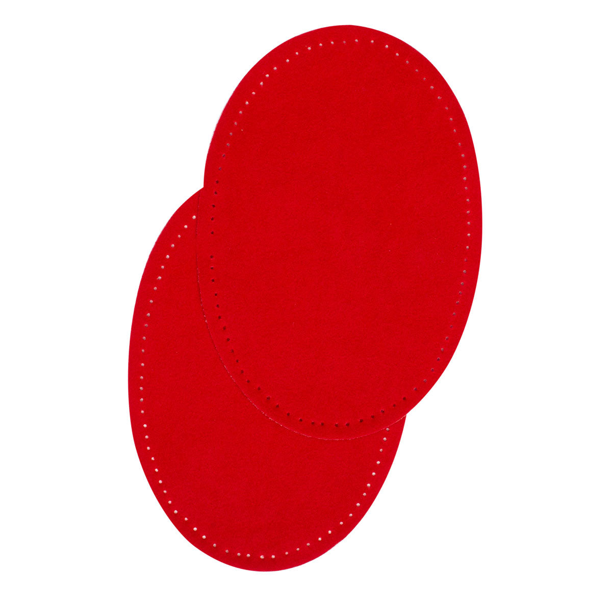 Coudières/Genouillères thermocollantes en suédine rouge BOHIN – 9,5 x 14 cm