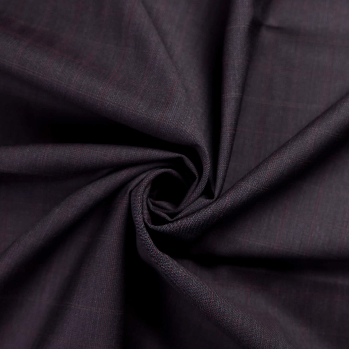 Tissu tailleur 100% laine – Carreaux ton prune