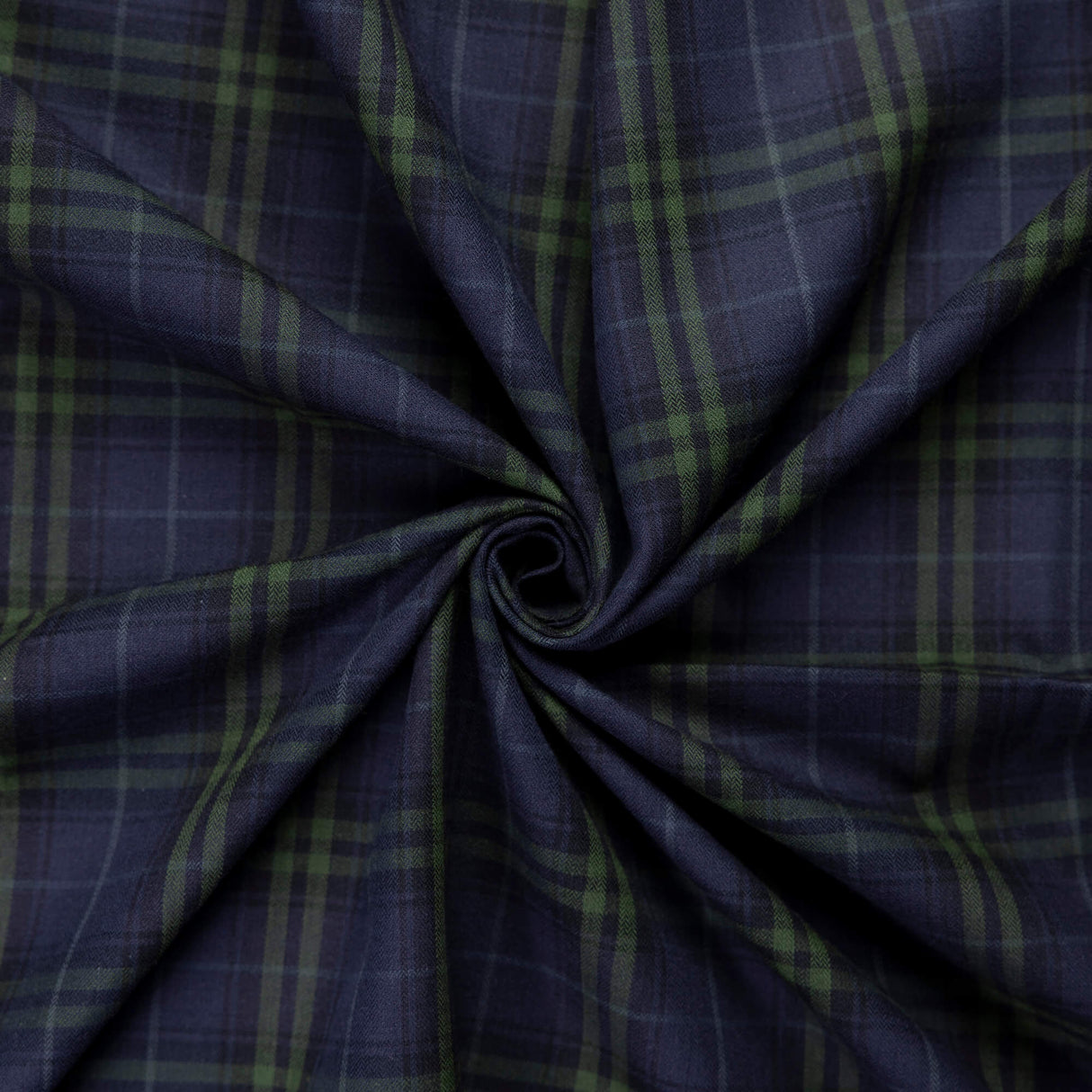 Tissu tailleur 100% coton – Carreaux bleu et vert