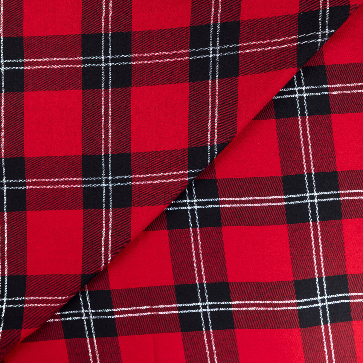 Tissu tailleur de laine clan – Carreaux rouges et noirs