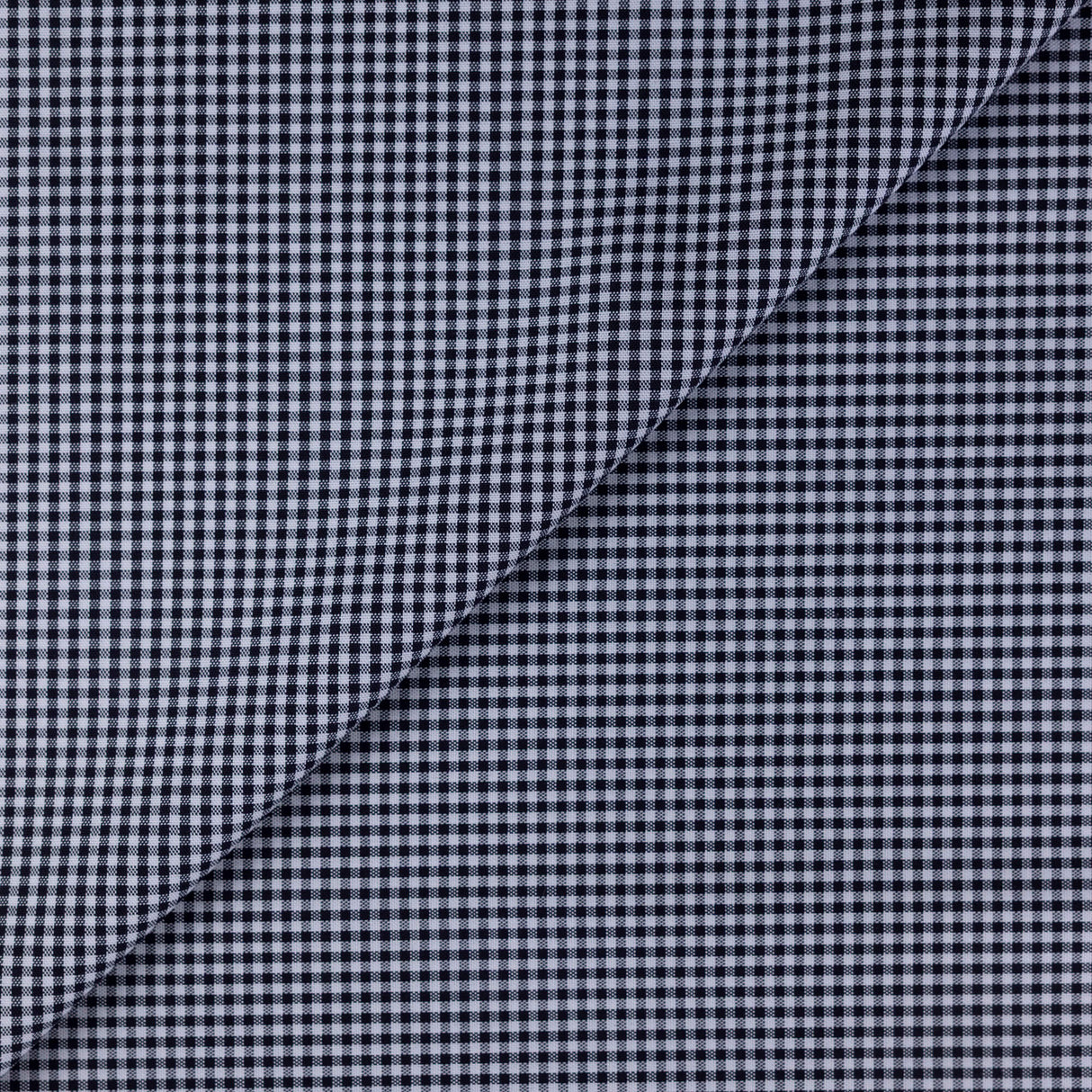 Oxford 100% coton - Vichy noir (2mm)