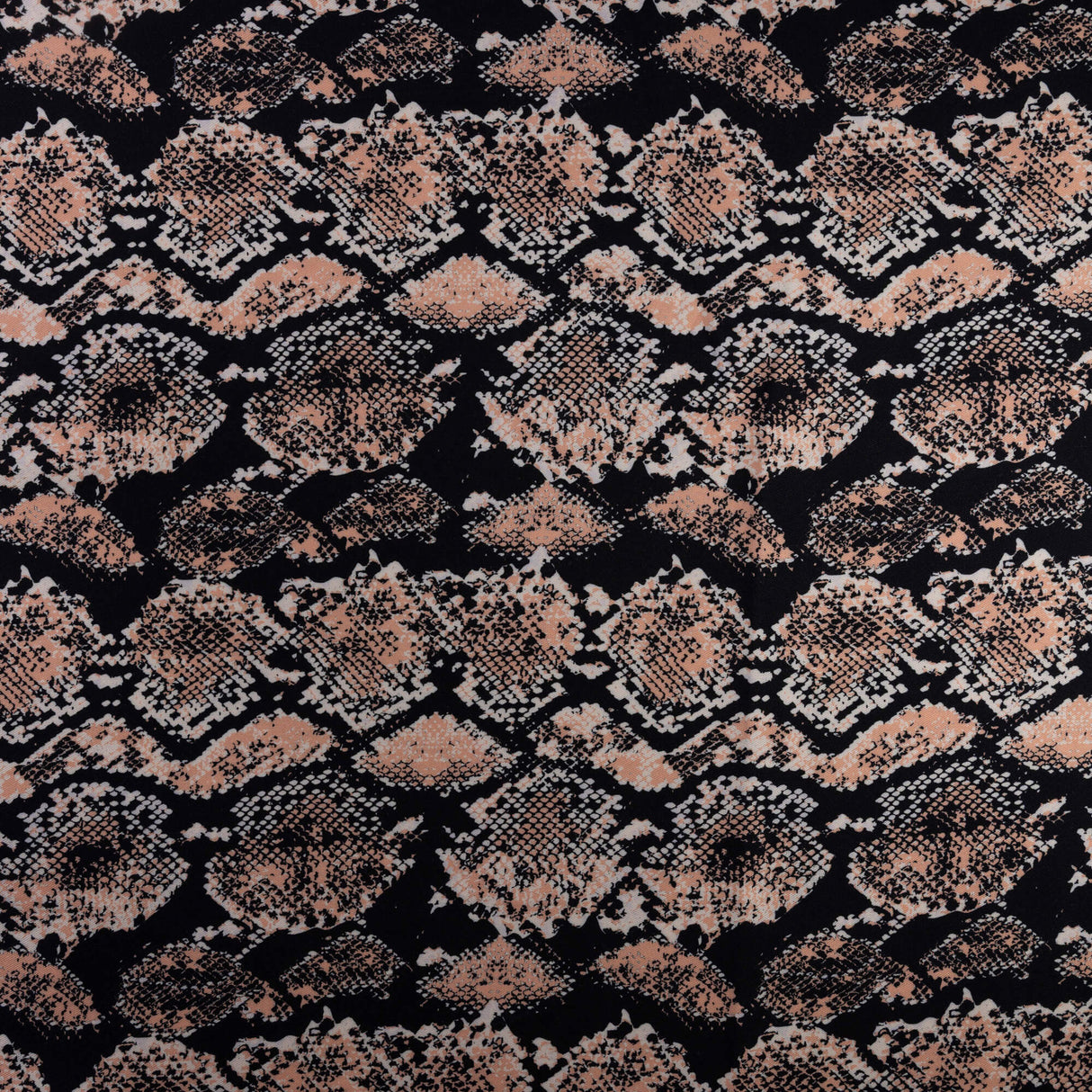 Twill 100% viscose – Python orange et noir