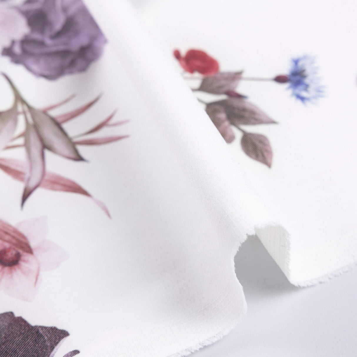 Gabardine coton & élasthanne - Fleurs pastel