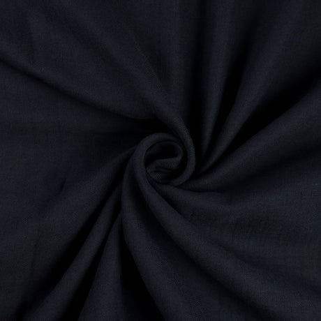 Double gaze 100% coton - Noir