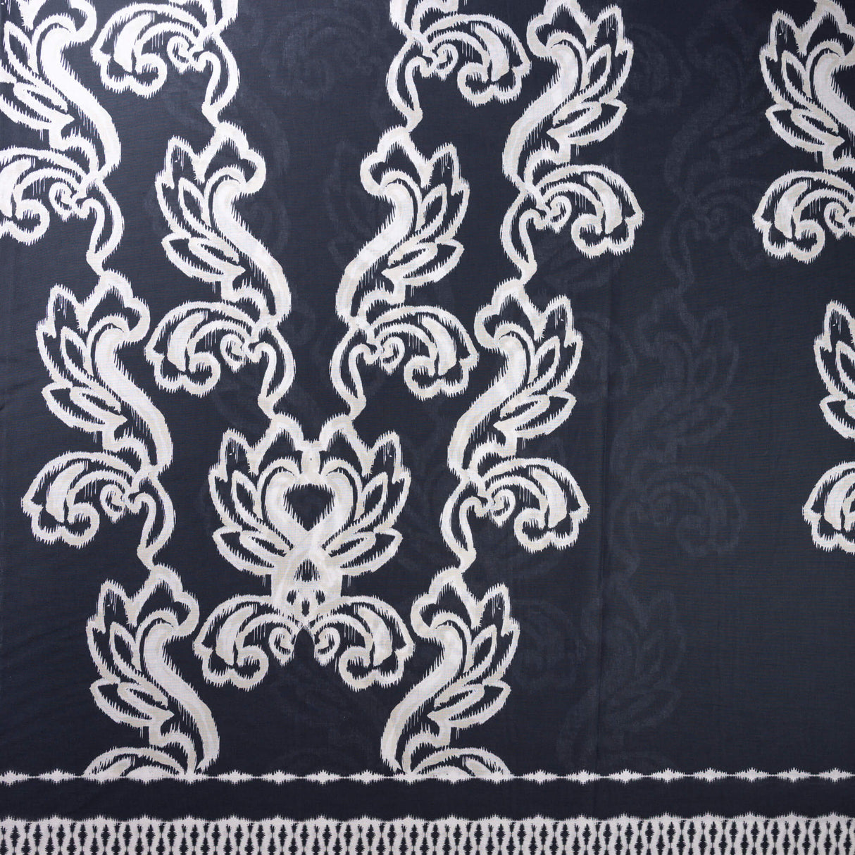 Batiste 100% coton - Arabesques noir écru