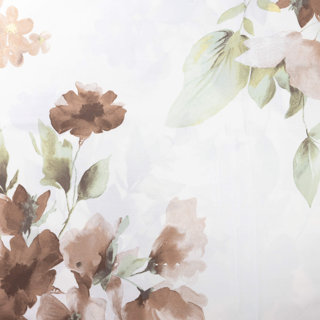 Étoffe 100% viscose - Fleurs beige