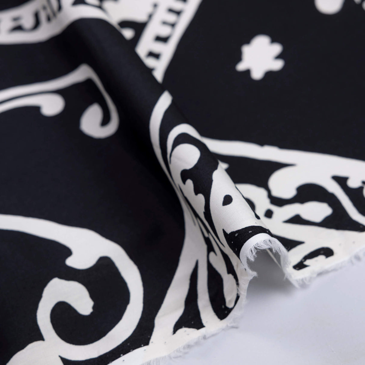 Percale 100% coton - Bandana noir