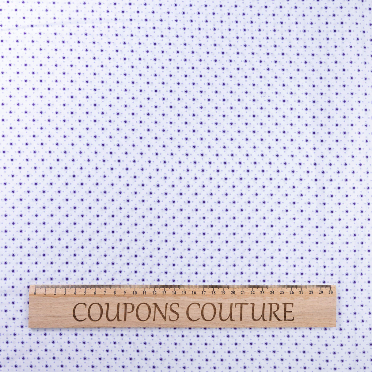 Twill 100% viscose – Pois violets