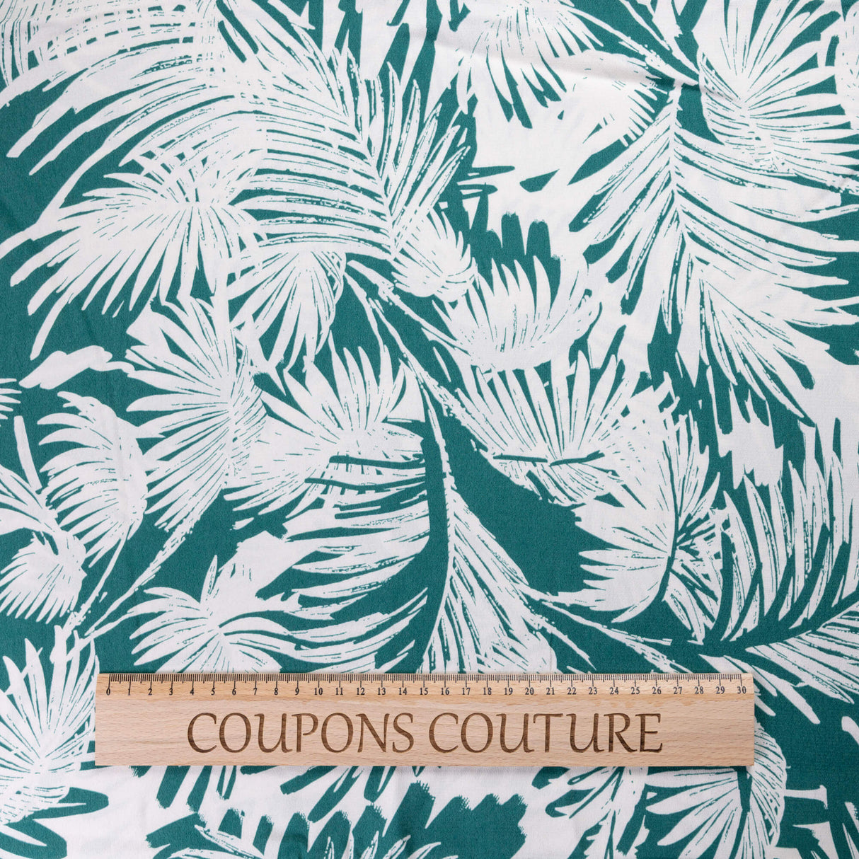Crêpe 100% viscose - Feuillage vert