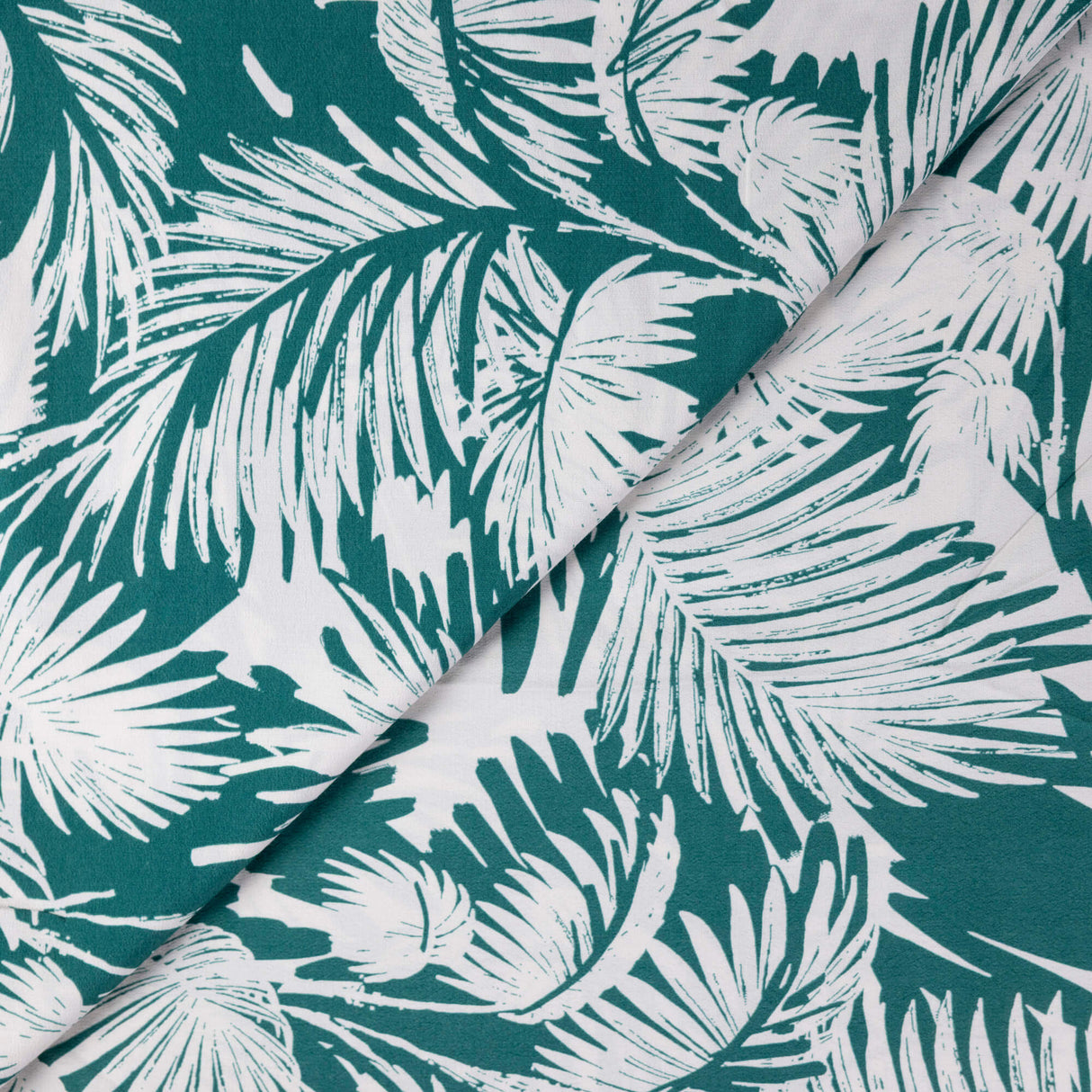 Crêpe 100% viscose - Feuillage vert