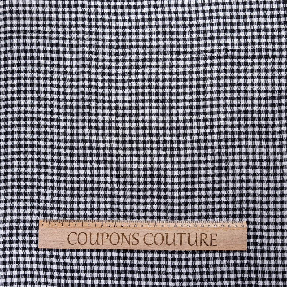 Twill vichy 100% viscose - Noir & blanc