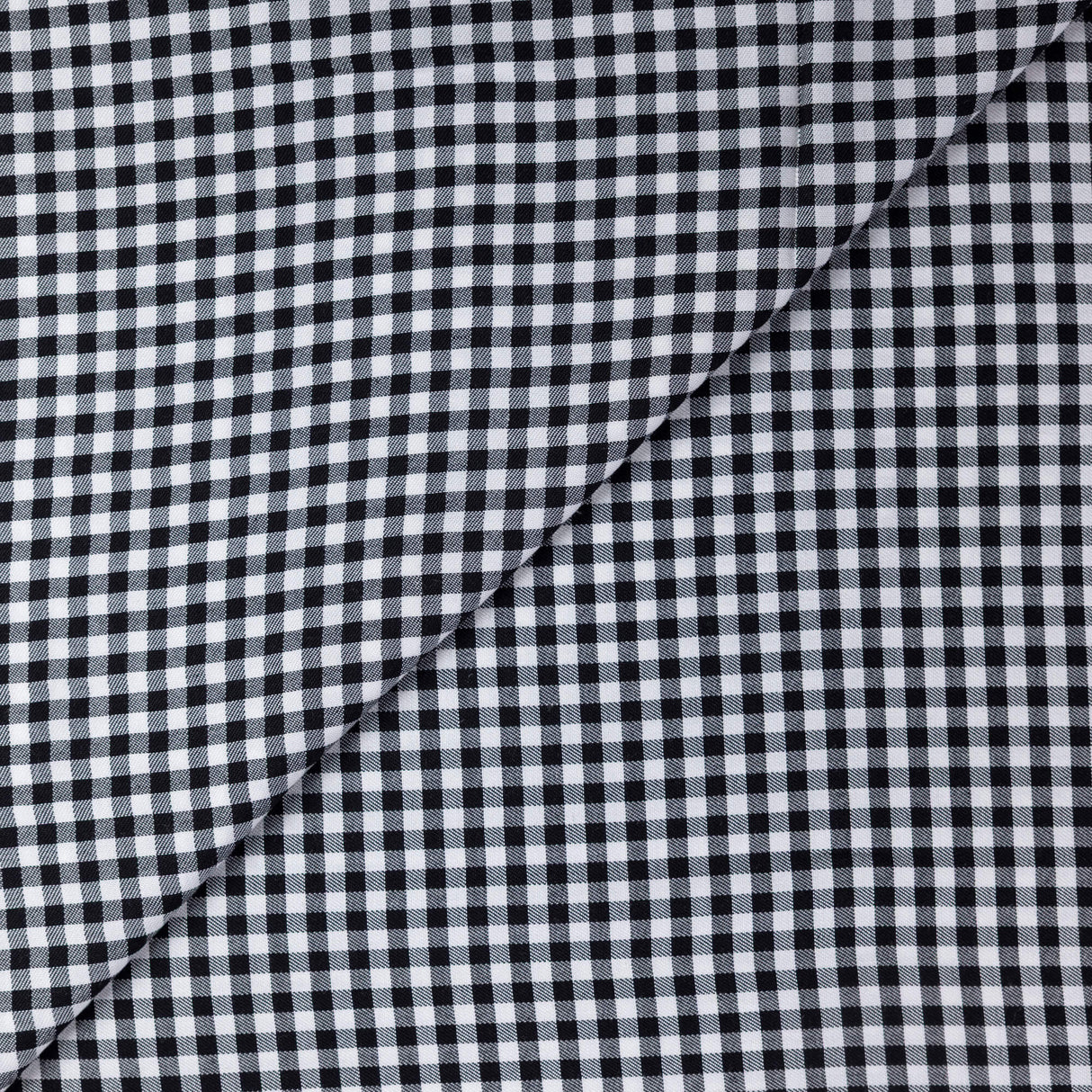 Twill vichy 100% viscose - Noir & blanc