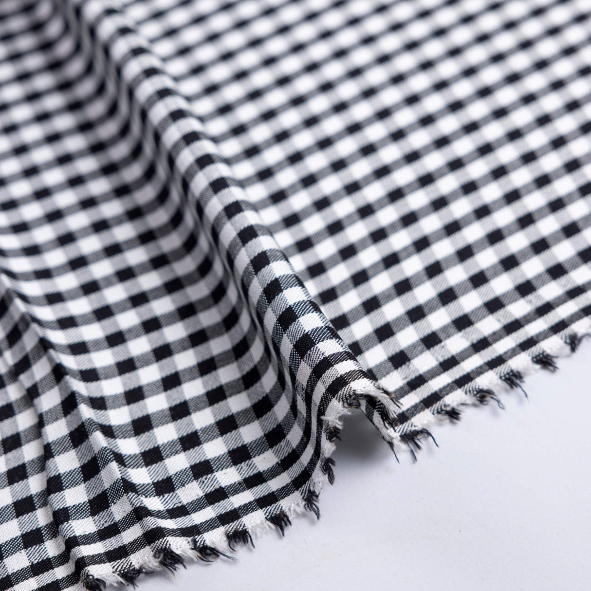 Twill vichy 100% viscose - Noir & blanc